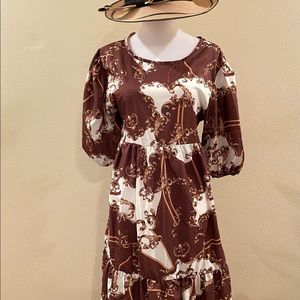 Chocolate Brown Vine dress